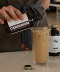 Lifestyle shot featuring Pax & Beneficia Sugar-Free Cardamom syrup